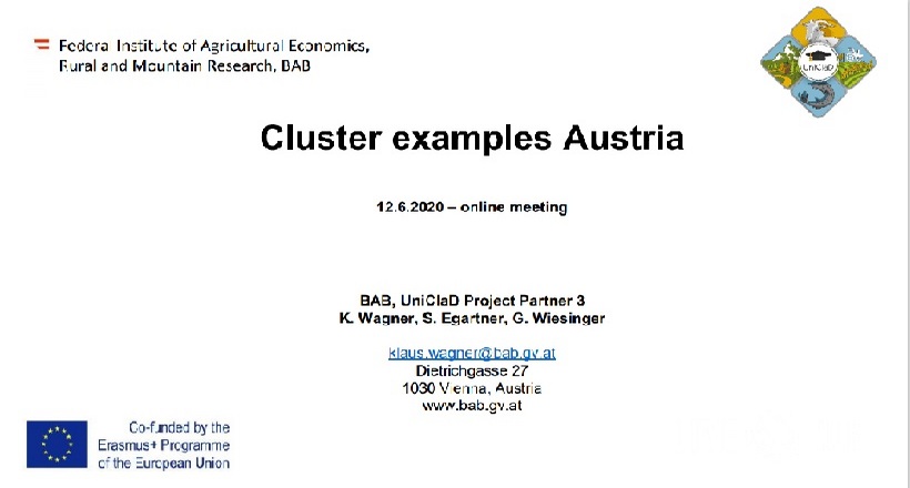 Cluster examples Austria